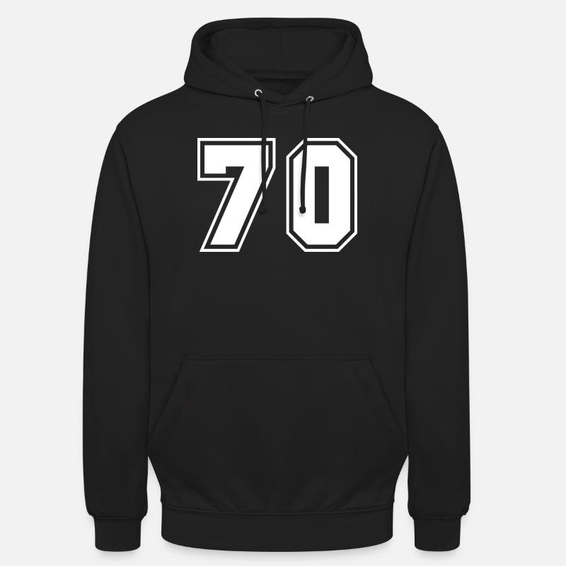 Numéros sportifs Design 70 - Sweat-shirt à capuche unisexe - noir