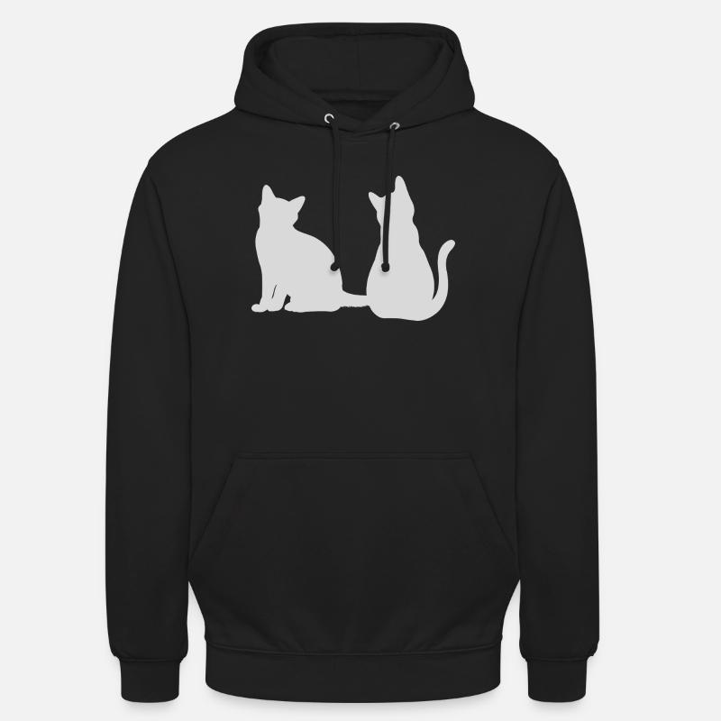 Chats dos à dos Design - Sweat-shirt à capuche unisexe - noir
