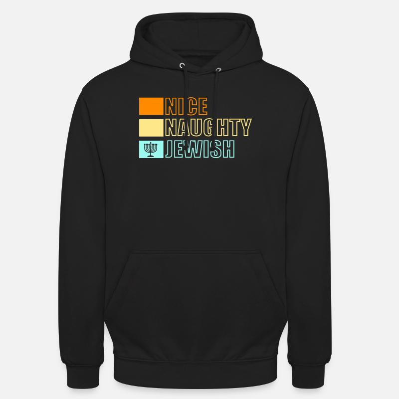 Hanoukka Hanoukka Hanoucca - Sweat-shirt à capuche unisexe - noir