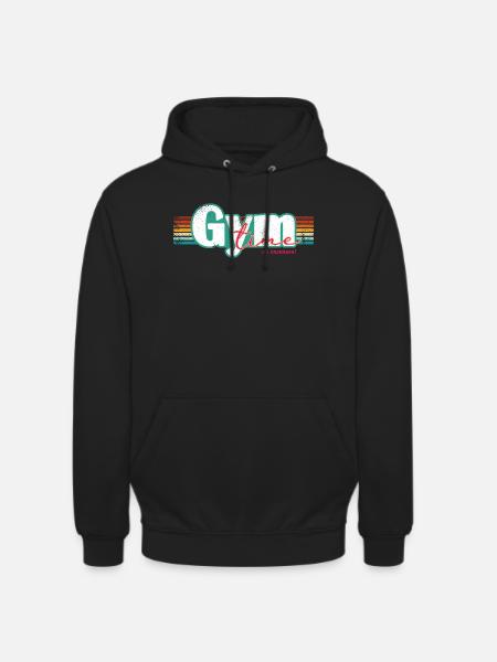 Gym Time – Inga ursäkter Fitness Design Fitnessstudio - Luvtröja unisex - svart