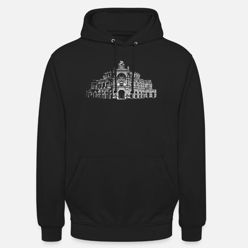 Semperoper Dresde Architecture Art - Sweat-shirt à capuche unisexe - noir