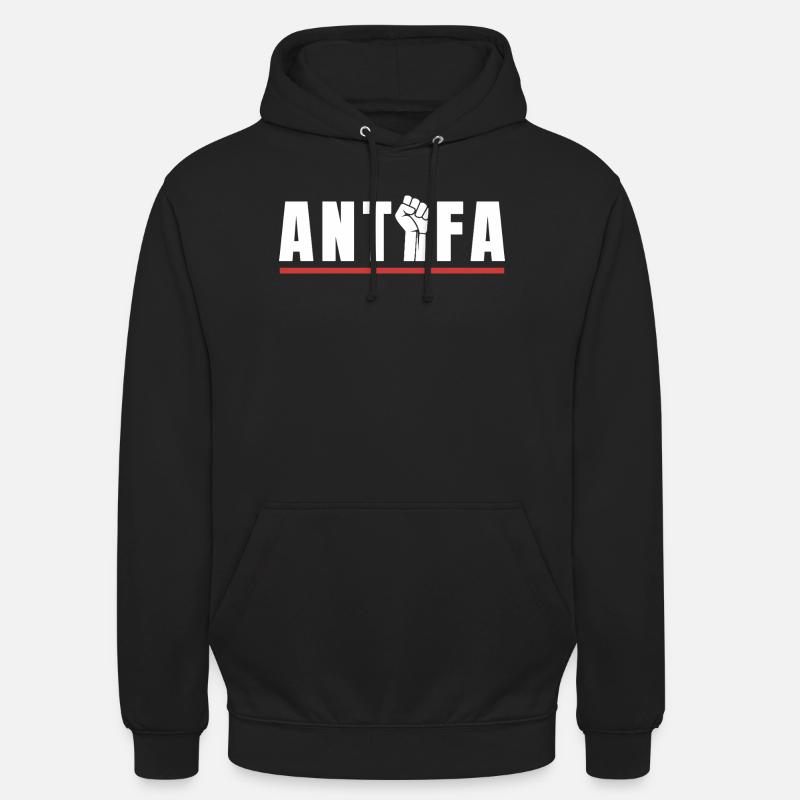 Antifa Protestfist Antifascist Statement - Unisex Hoodie - black