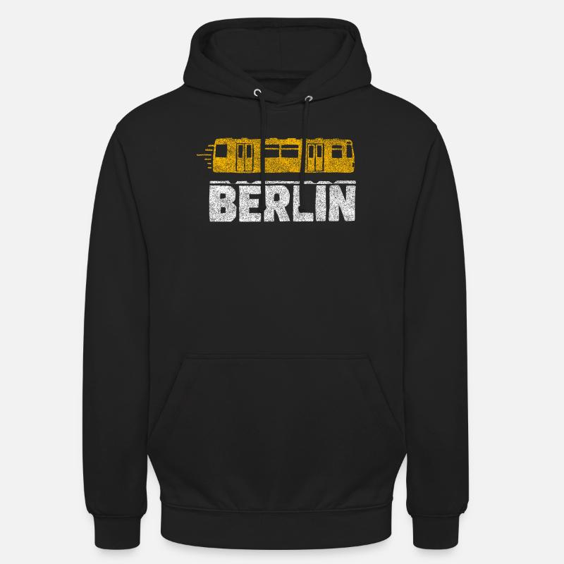 Graphique du tramway de Berlin - Sweat-shirt à capuche unisexe - noir