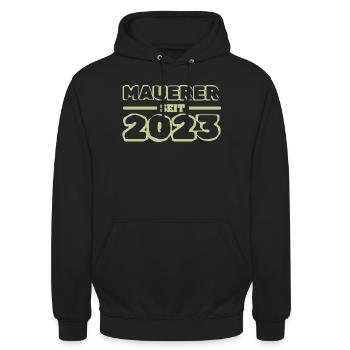 2023 - Unisex Hoodie - Schwarz - Vorne - Alina (178cm) & Michal (187cm)