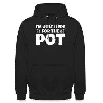 Pour le pot Casino Gambling Funny Player - Sweat-shirt à capuche unisexe - noir - Devant - Alina (178cm) & Michal (187cm)