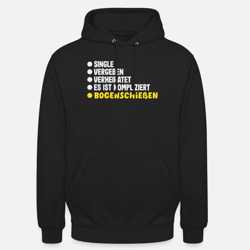 Ich gehe Bogenschießen - Unisex Hoodie - Schwarz