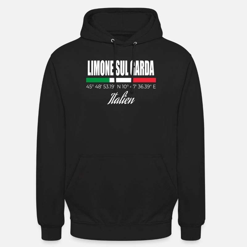Limone sul Garda - Sweat-shirt à capuche unisexe - noir