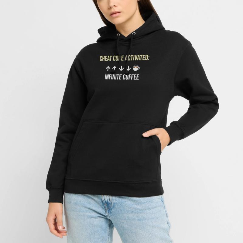 Unendlicher Kaffee Aktiver Cheat-Code Unisex Hoodie