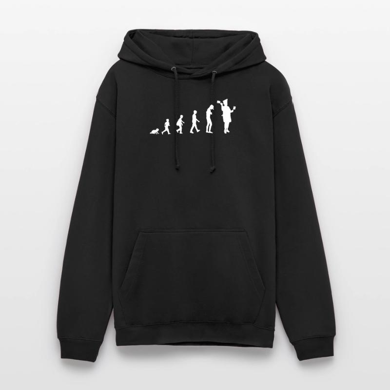Évolution de bébé à boucher / métier Sweat-shirt à capuche unisexe
