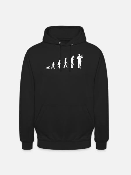 Évolution du bébé au médecin - Sweat-shirt à capuche unisexe - noir