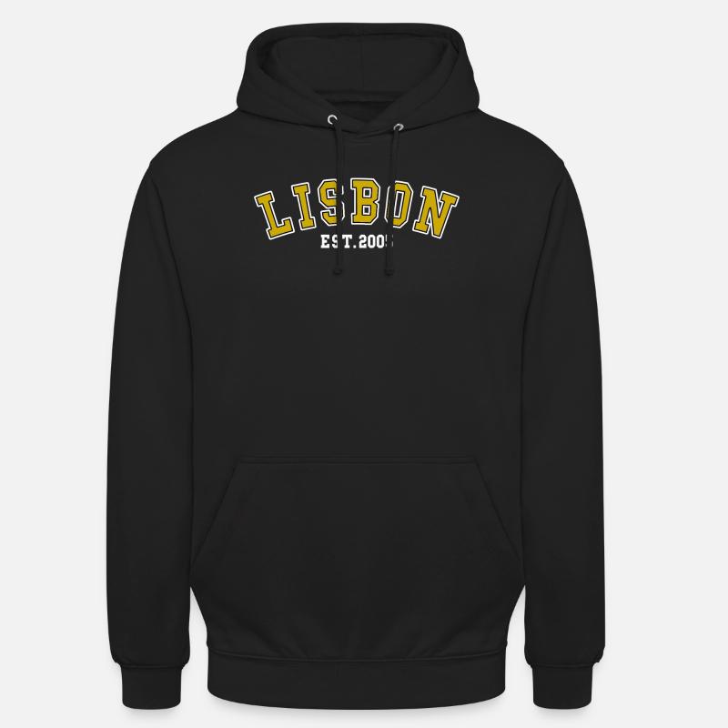 Lisbonne Est. 2005 - Sweat-shirt à capuche unisexe - noir
