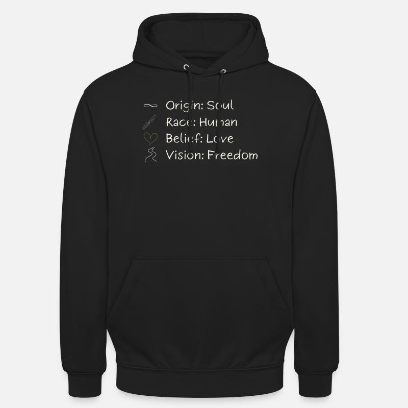 One Vision. One Freedom. One Humanity. - Unisex Hoodie - Schwarz