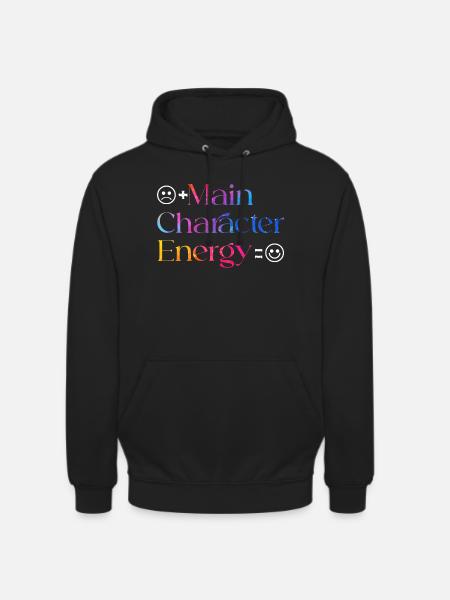 Main Character Energy smilie - Unisex Hoodie - black