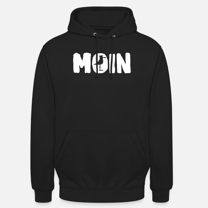 Moin mit die Möwe - Unisex Hoodie - Schwarz