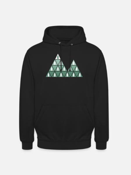 Fir Trees & Mountains - Unisex Hoodie - black