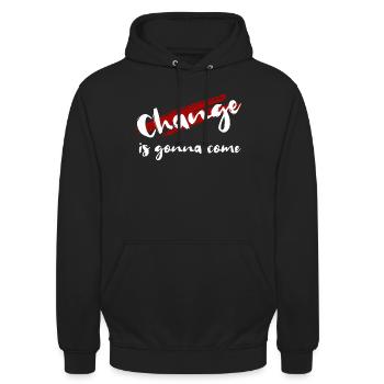 Changement - Sweat-shirt à capuche unisexe - noir - Devant - Alina (178cm) & Michal (187cm)