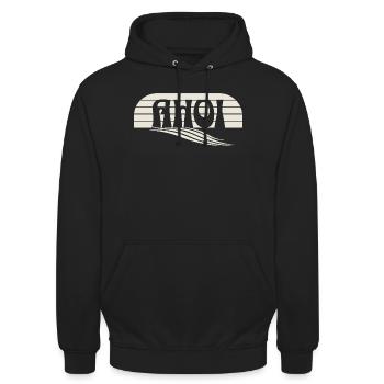 Ohé - Sweat-shirt à capuche unisexe - noir - Devant - Alina (178cm) & Michal (187cm)