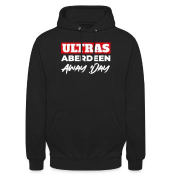 Ultras Aberdeen Away Day  - Unisex Hoodie - black - Front - Alina (178cm) & Michal (187cm)