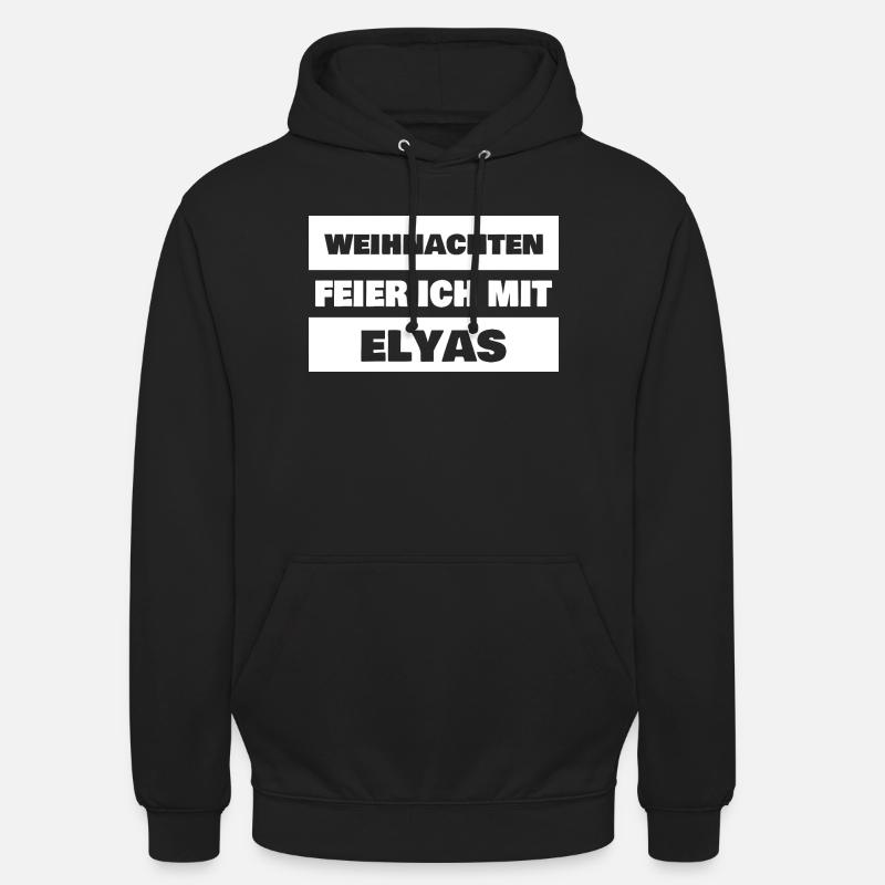 ELYAS - Sweat-shirt à capuche unisexe - noir