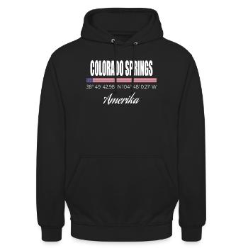 Colorado Springs - Unisex Hoodie - black - Front - Alina (178cm) & Michal (187cm)