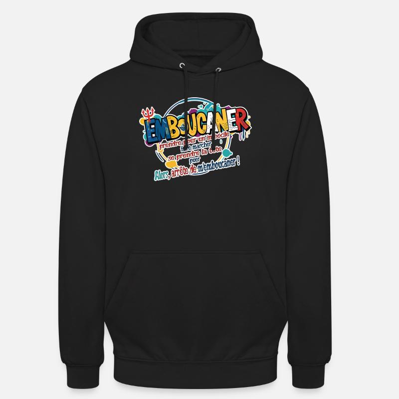 Marseille Slang Art - Emboucaner Expression Design - Sweat-shirt à capuche unisexe - noir