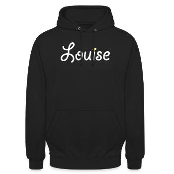 Louise - Sweat-shirt à capuche unisexe - noir - Devant - Alina (178cm) & Michal (187cm)