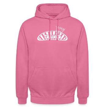 Entraîneur - Sweat-shirt à capuche unisexe - rose - Devant - Alina (178cm) & Michal (187cm)