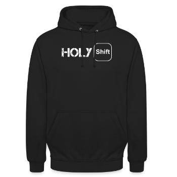 Holy shift - Unisex Hoodie - Schwarz - Vorne - Alina (178cm) & Michal (187cm)
