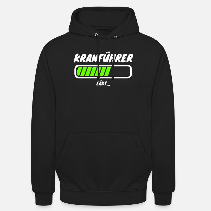 Kranführer Ladebalken Beruf - Unisex Hoodie - Schwarz