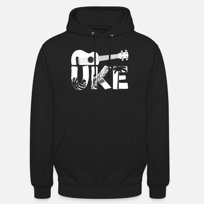 Hawaiian Ukulele Uke Uke - Unisex Hoodie - black