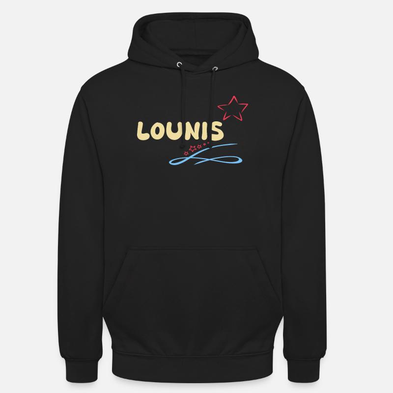 Lounis - Sweat-shirt à capuche unisexe - noir