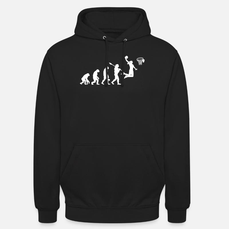Évolution de l’athlète féminine de basket-ball - Sweat-shirt à capuche unisexe - noir