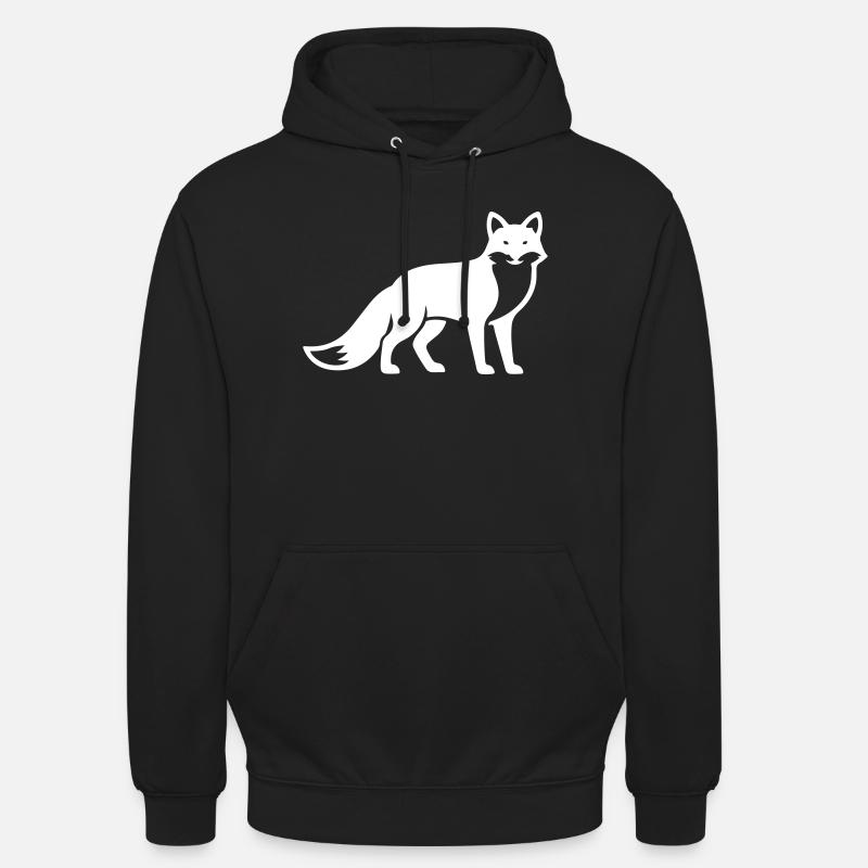 Fuchs Tier Silhouette - Unisex Hoodie - Schwarz