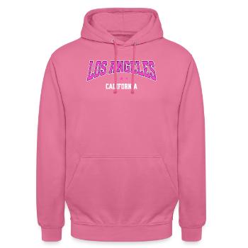 Los Angeles Neon City - Unisex Hoodie - Pink - Vorne - Alina (178cm) & Michal (187cm)