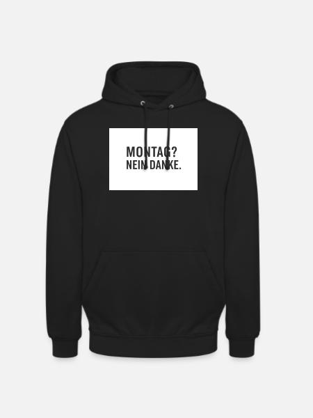 Lundi? Non merci. - Sweat-shirt à capuche unisexe - noir