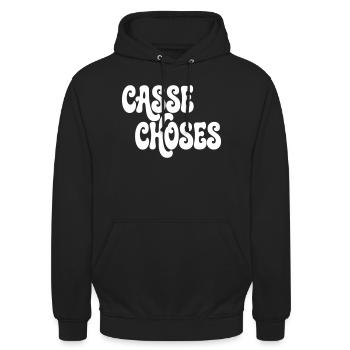 Junkyard Typography Retro Humor - Unisex Hoodie - black - Front - Alina (178cm) & Michal (187cm)
