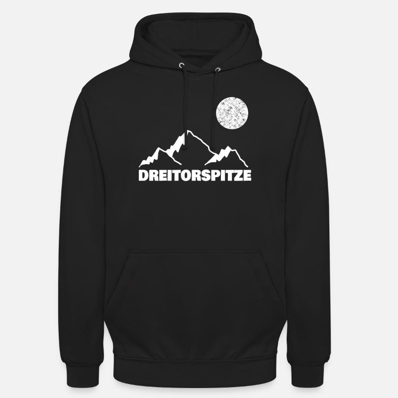 Dessus à trois buts - Sweat-shirt à capuche unisexe - noir