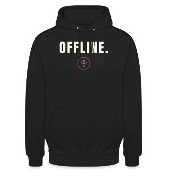 HORS-LIGNE. Design Minimaliste Digital Detox Success Design - Sweat-shirt à capuche unisexe - noir - Devant - Alina (178cm) & Michal (187cm)