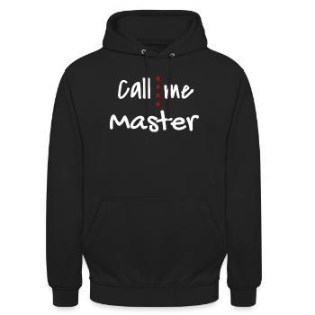 Master 2026 Abschluss Promotion Sponsion - Unisex Hoodie - Schwarz - Vorne - Alina (178cm) & Michal (187cm)