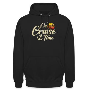 Sommerurlaub während der Kreuzfahrtzeit Kreuzfahrtreise - Unisex Hoodie - Schwarz - Vorne - Alina (178cm) & Michal (187cm)