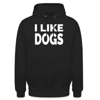 canine - Sweat-shirt à capuche unisexe - noir - Devant - Alina (178cm) & Michal (187cm)