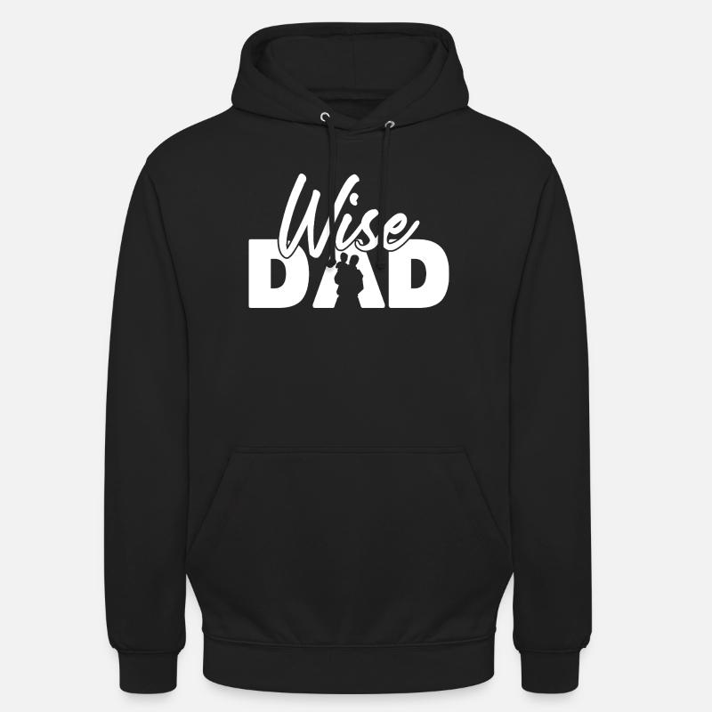 Wise Dad Silhouette Vaterschaft Elternschaft - Unisex Hoodie - Schwarz