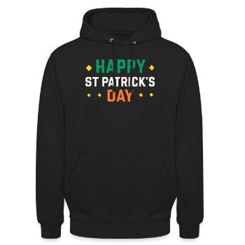 Joyeux Saint-Patrick T-Shirt festif - Sweat-shirt à capuche unisexe - noir - Devant - Alina (178cm) & Michal (187cm)