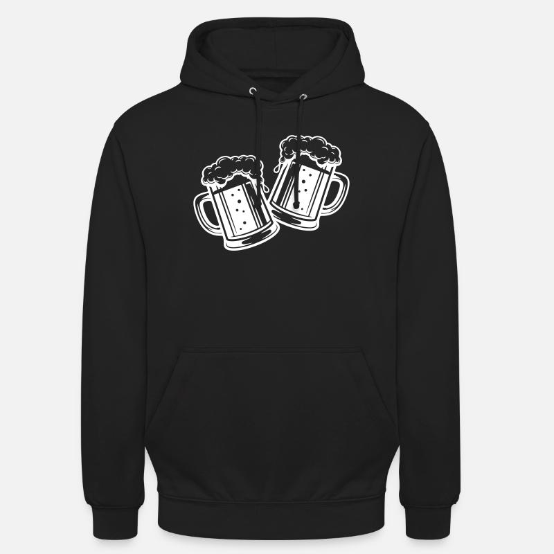 Toast de bière verre - Sweat-shirt à capuche unisexe - noir