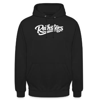 Reithsters Merchandise - Unisex Hoodie - Schwarz - Vorne - Alina (178cm) & Michal (187cm)