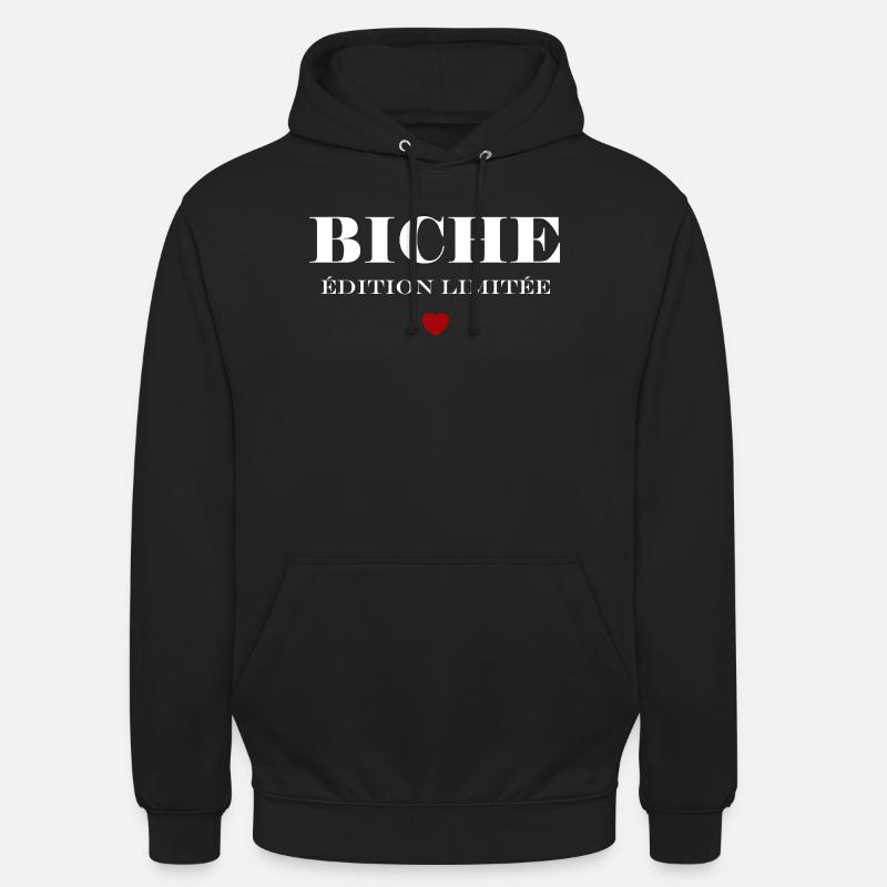 Biche - Sweat-shirt à capuche unisexe - noir
