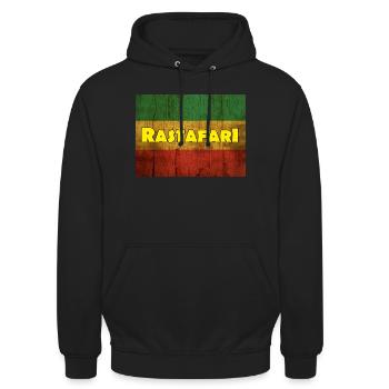 Rastafari - Sweat-shirt à capuche unisexe - noir - Devant - Alina (178cm) & Michal (187cm)