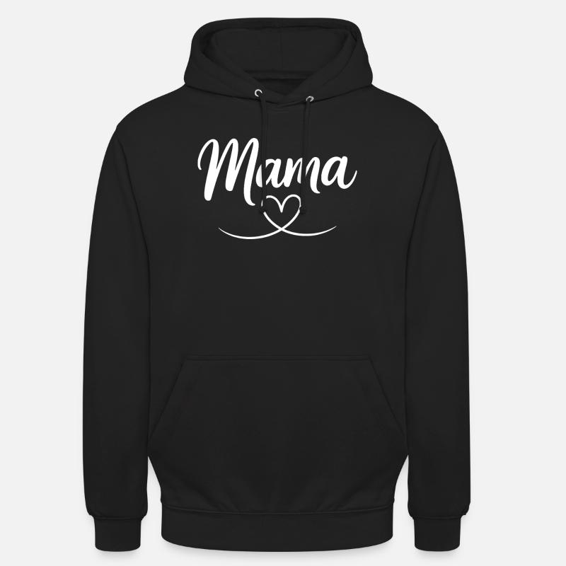 Mama Heart Script - Unisex Hoodie - black