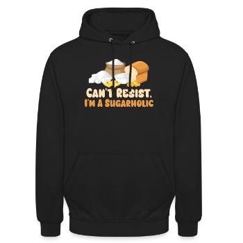 Sugarholic Küchen-Grafik-Tee - Unisex Hoodie - Schwarz - Vorne - Alina (178cm) & Michal (187cm)