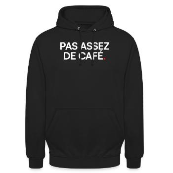 Not enough coffee, humor, fatigue - Unisex Hoodie - black - Front - Alina (178cm) & Michal (187cm)